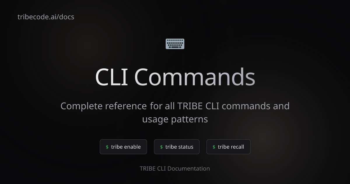 CLI Commands - tribecode